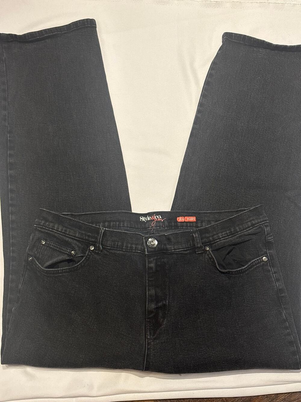 Style & Co. Faded Black Denim Jeans